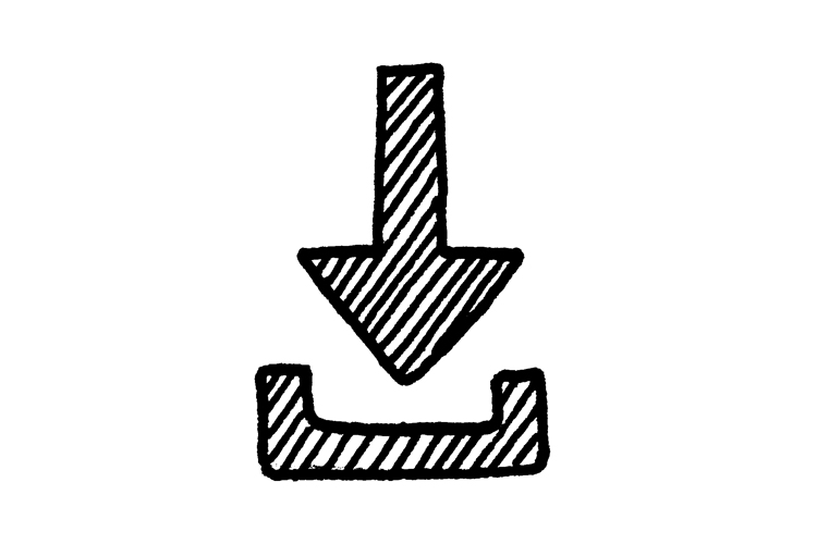Download Icon Pfeil der nach unten zeigt