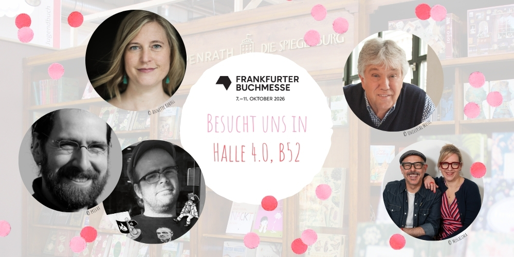 Collage der Autorinnen und Autoren, die auf der Frankfurter Buchmesse am Coppenrath-Stand anwesend sind